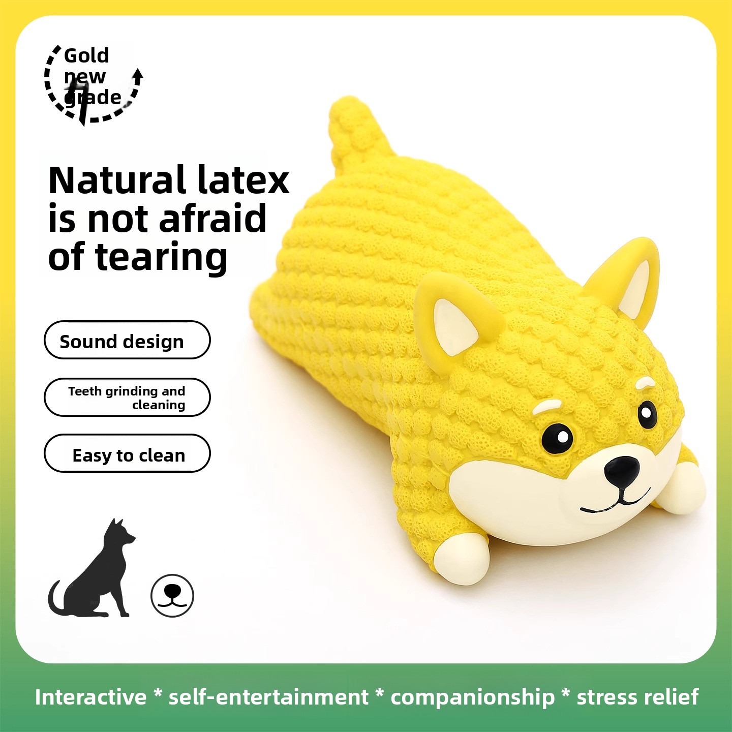 Interactive Squeaky Plush Dog Toy - Juguete chirriante de látex con forma