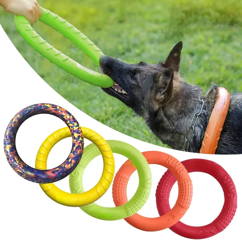 Indestructible Dog Chew Toy - Discos voladores para perro, anillo de