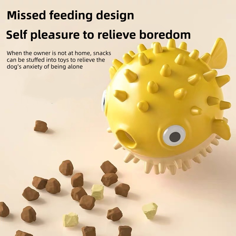 Juguete interactivo para perro - Rubber Treat Dispensing Dog Toy reseña y precio