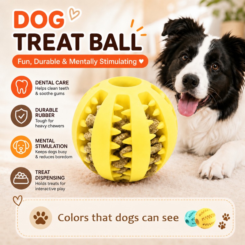 1 unidad de Pelota de juguete  - Rubber Treat Dispensing Dog Toy reseña y precio