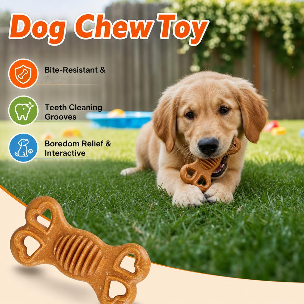 Juguete masticable indestructi - Teeth Cleaning Dog Chew Bone reseña y precio